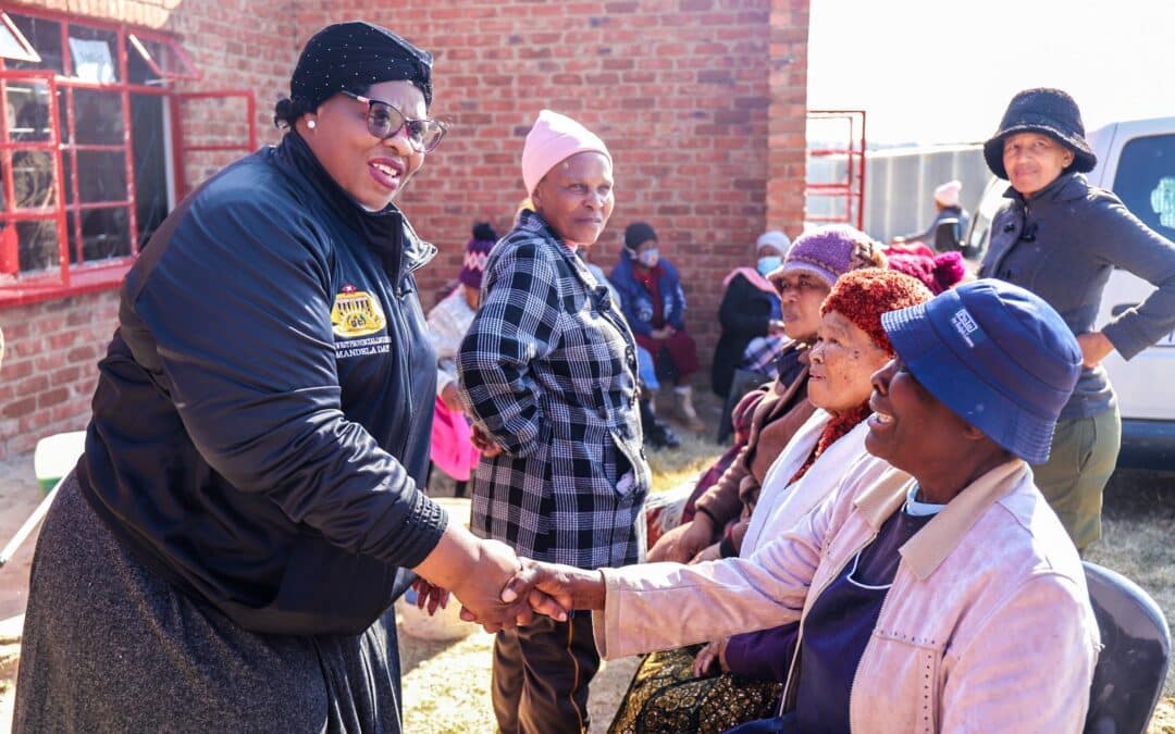 The Deputy Speaker of the North West Provincial Legislature, Hon Lena Miga spent the day celebrating 67minutes of Nelson Mandela Commemoration at Batho- Tiisang Disability Centre based in Kopela