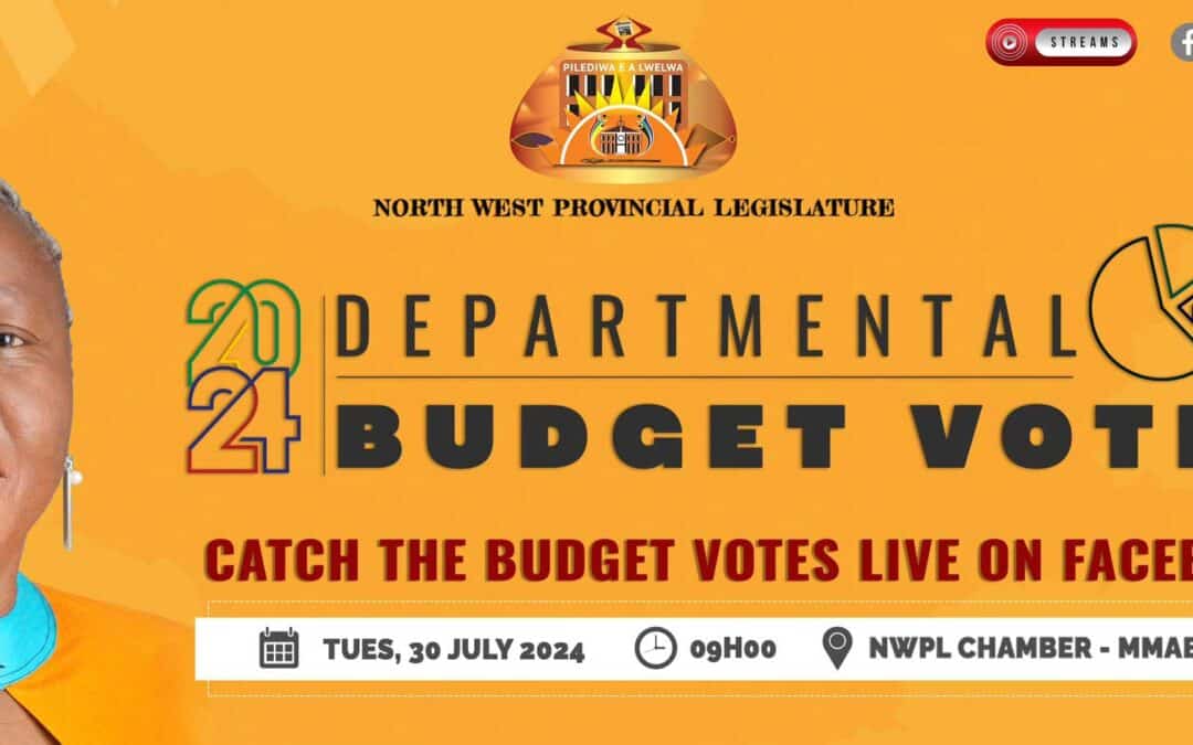 North West Legislature Speaker Hon. Desbo Mohono to Preside over Departmental Budget Votes for 2024/25 Financial Year