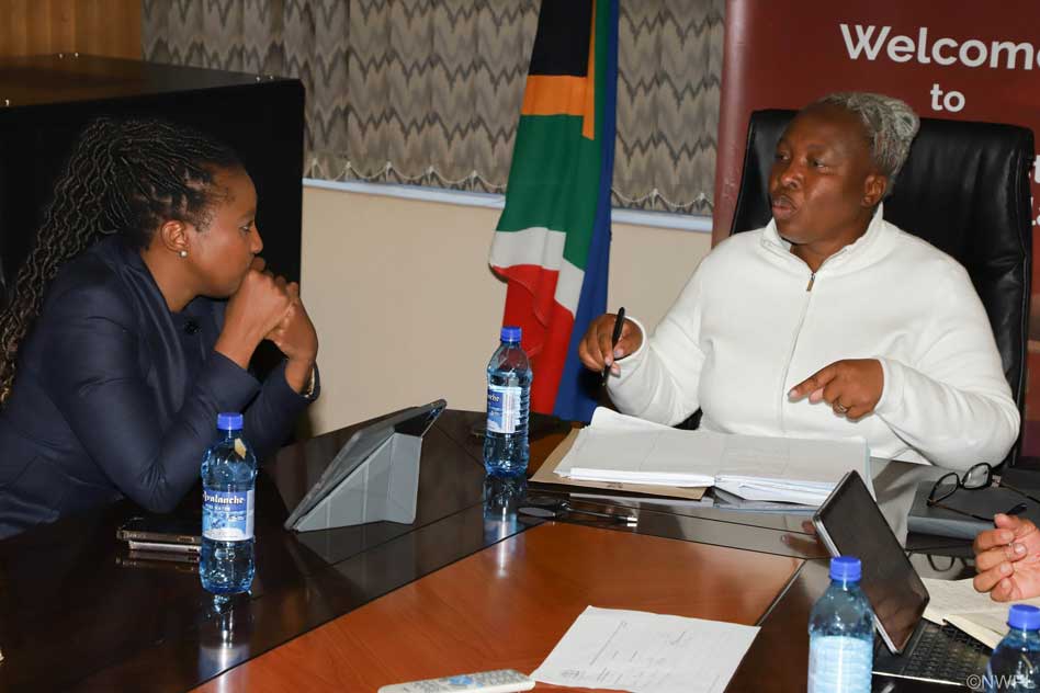 Speaker of the Legislature, Hon. Desbo Mohono held an engagement session with the Public Protector South Africa , Adv. Kholeka Gcaleka  