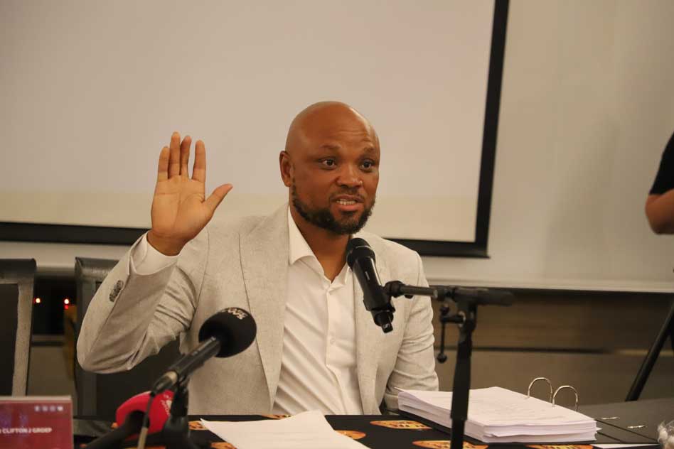 Cllr. Clifton J Groep continued on day 2 and 3 with the second and third witnesses, Mr. Thabo Sejake and Mr. Mothusi Montwedi.