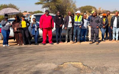 Public Works and Roads Committee visits Road Patching, Fogspray and Real and Kromkuil Bridge Projects in Moretele Local Municipality